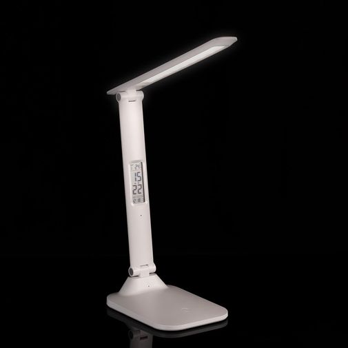 Настольная лампа с часами и календарем Office Torch ver.2 (белый)
