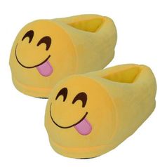 Тапочки Смайлик Emoji (Показывает язык)