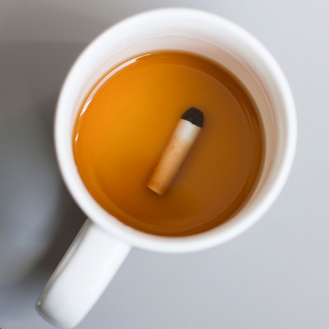 Кружка с сюрпризом на дне Сигарета Cigarette Butt Mug