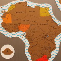 Магнитная Скретч-карта мира True Map Puzzle Gold