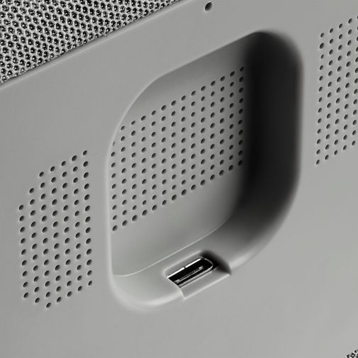 Колонка с часами и беспроводной зарядкой Veske (Серая)