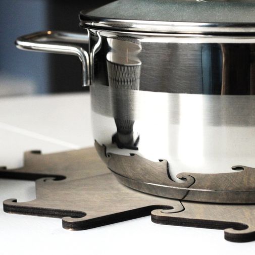 Набор подставок под горячее Hook (Серый) Собирается в большую подставку Набор подставок под горячее Hook (Серый) Собирается в большую подставку