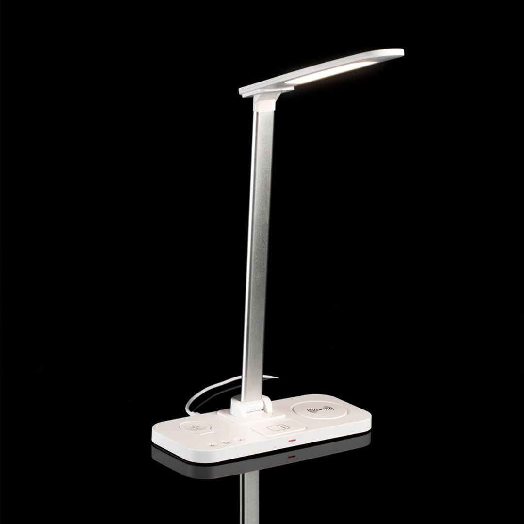 Настольная лампа с беспроводной зарядкой Power Light (белый)
