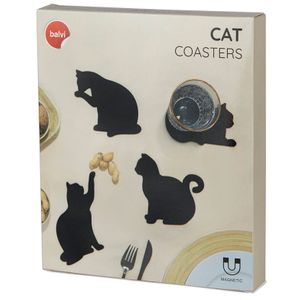 Магнитная подставка под чашку Кошка Cat (4 шт)