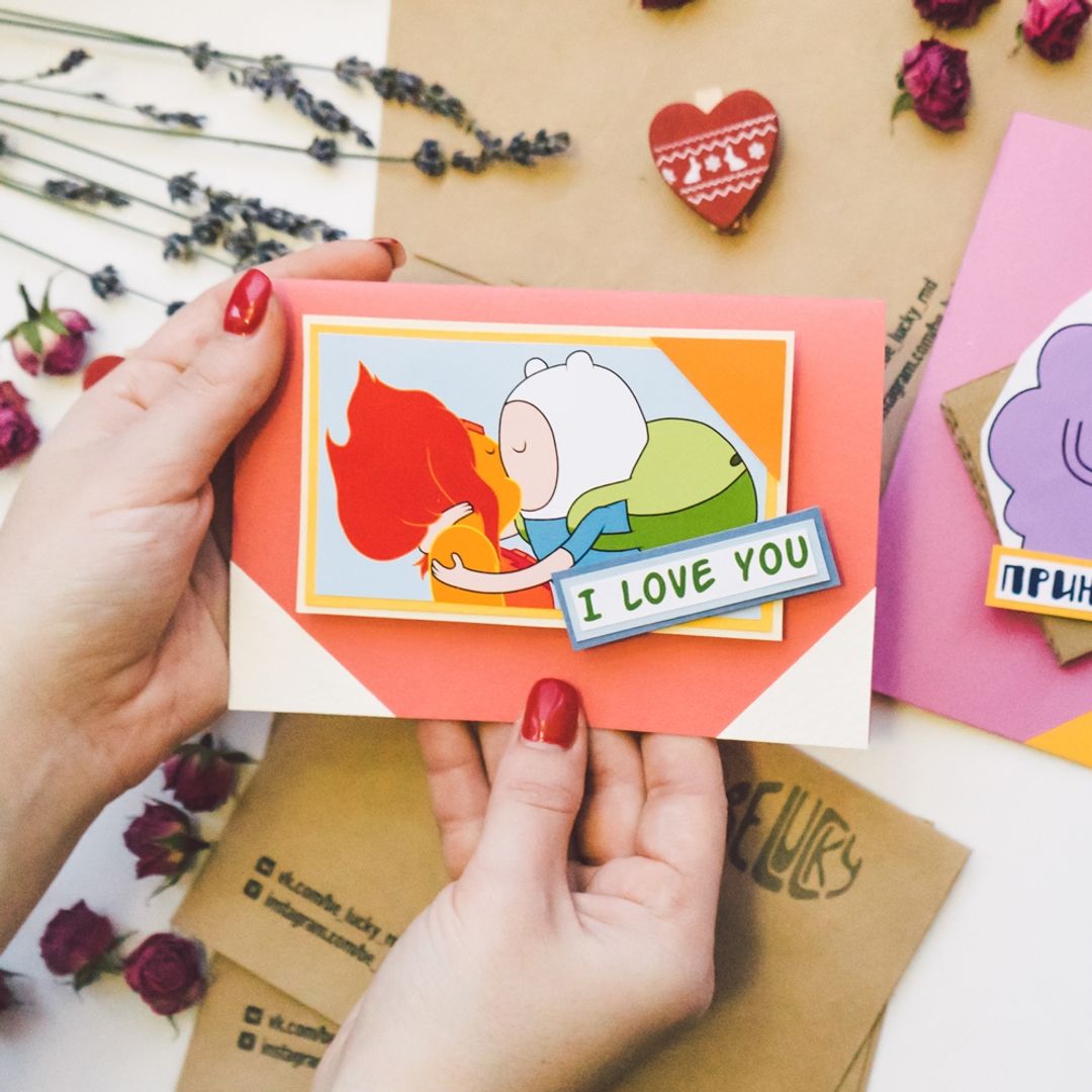 Открытка Adventure Time I love you Открытка Adventure Time I love you