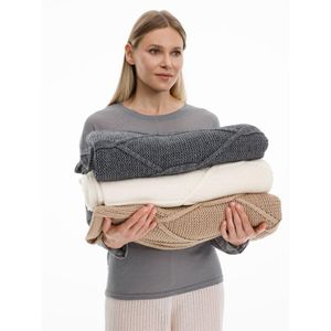 Плед Curve Verve (молочно-белый)