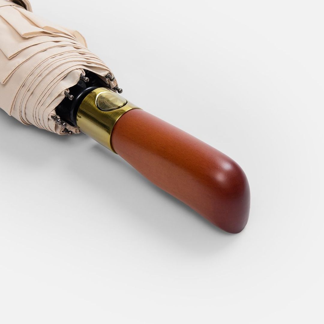 Зонт складной Cloudburst в подарочной упаковке (бежевый) Зонт складной Cloudburst в подарочной упаковке (бежевый)