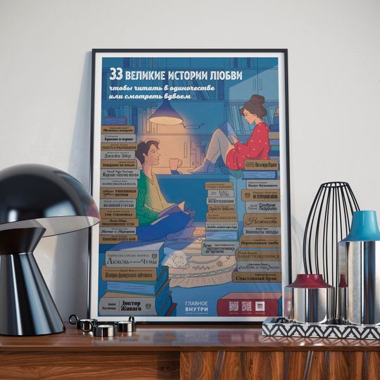 Скретч-постер 33 великие истории любви