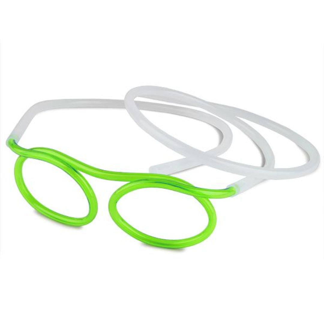 Трубочка для коктейля Очки (Салатовый с белым) Трубочка для коктейля Очки (Салатовый с белым)