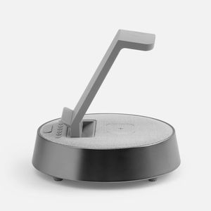 Bluetooth-колонка с беспроводной зарядкой и часами netEnergy (серый) Bluetooth-колонка с беспроводной зарядкой и часами netEnergy (серый)