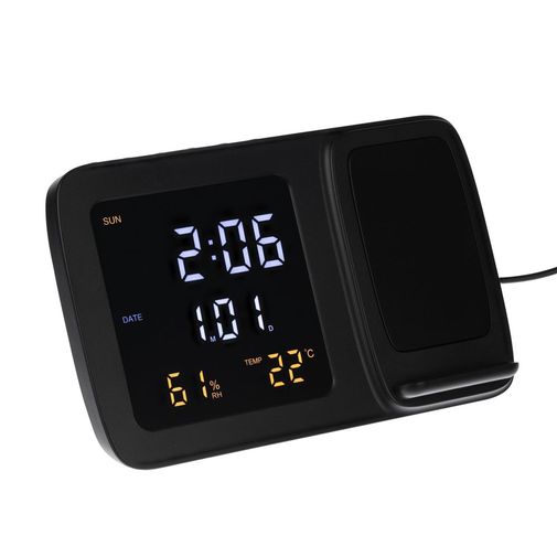 Станция беспроводной зарядки с часами и календарем Novem