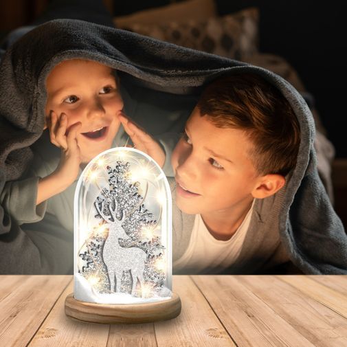 Набор для творчества Новогодний ночник с серебряным оленем