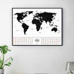 Скретч-карта мира Travel Map Flags World (на английском)