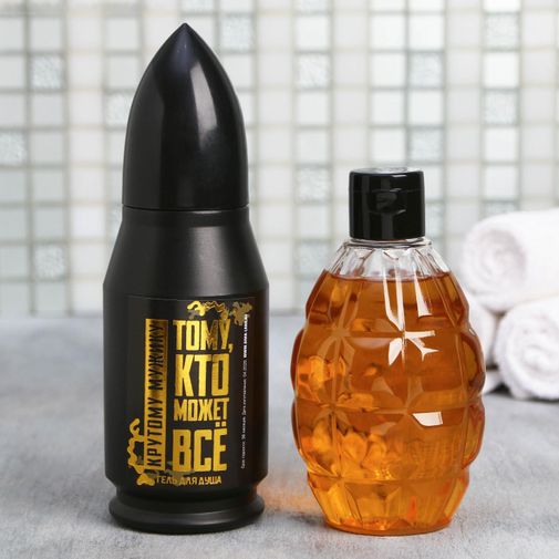 Подарочный набор Крутому мужику (гель для душа и шампунь) Подарочный набор Крутому мужику (гель для душа и шампунь)