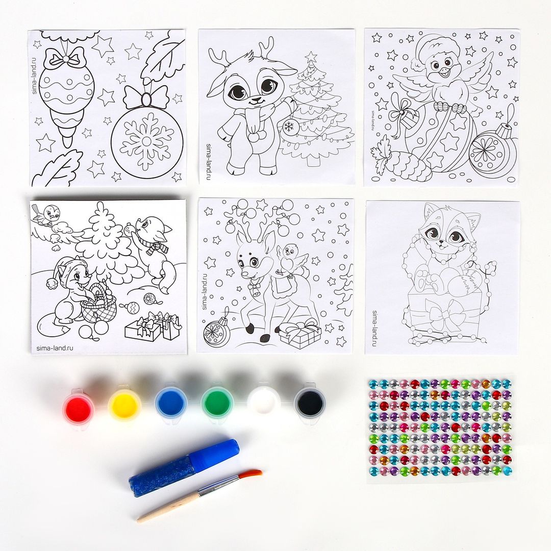 Набор для творчества Елочные шары под раскраску Время сказки (6 шт) Набор для творчества Елочные шары под раскраску Время сказки (6 шт)