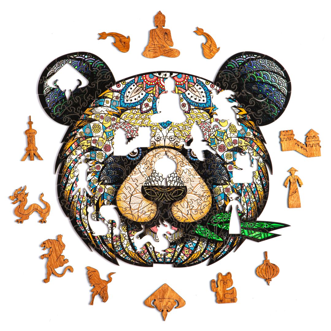 Деревянный пазл Puzzlewood Китайская панда