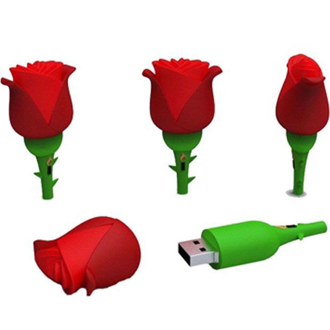 Флешка Роза 16 Гб Красный