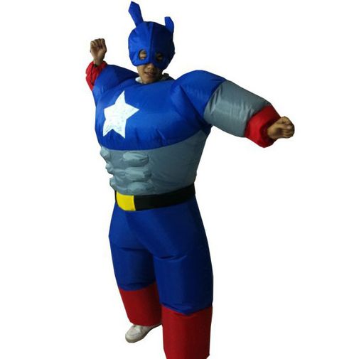 Надувной костюм Капитан Америка