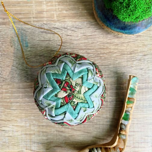 Текстильный шар-артишок Лесной орех (ручная работа)