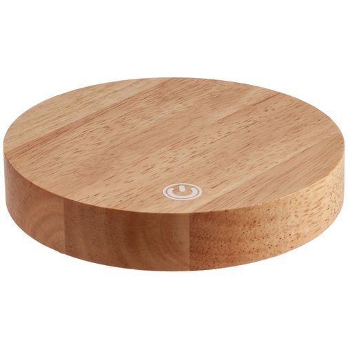 Левитирующая луна над деревянной подставкой 14 см