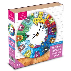Набор для творчества Часы в технике декупаж Городок