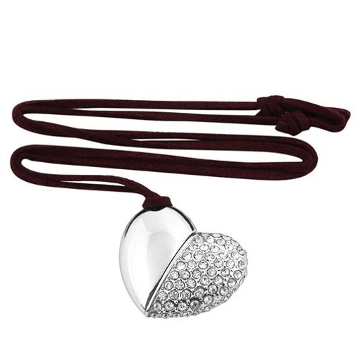 Флешка Сердечко со стразами 4 Гб Флешка Сердечко со стразами 4 Гб