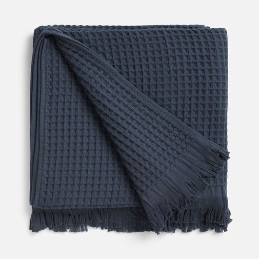 Плед вафельный Elenglect (темно-серый)