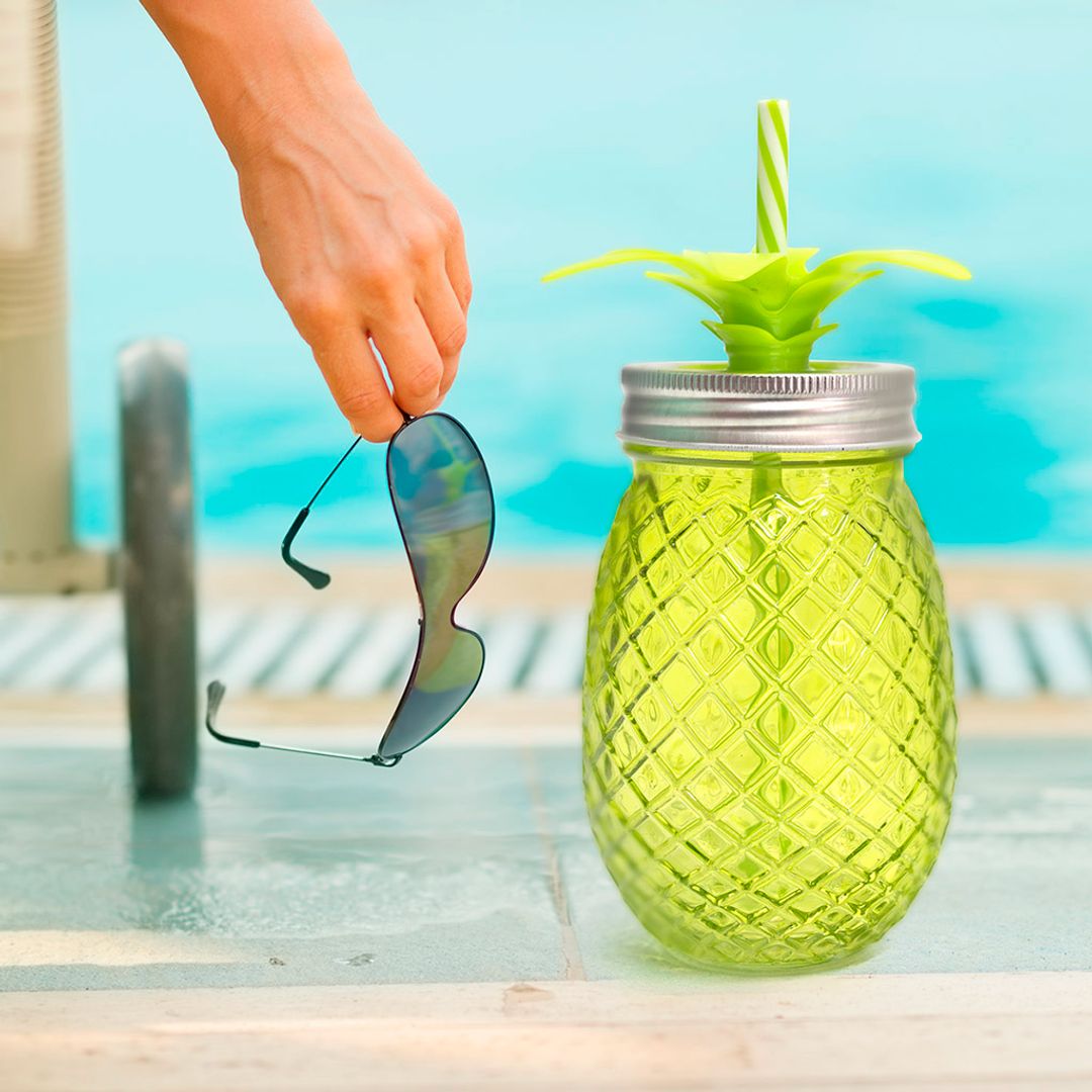 Набор стаканов с крышкой и трубочкой Ананас Tropico (500 мл) Набор стаканов с крышкой и трубочкой Ананас Tropico (500 мл)