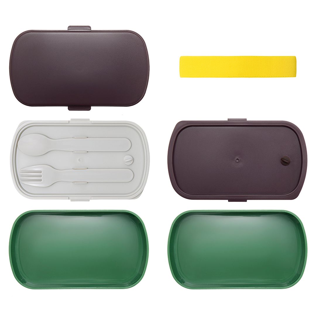 Ланч-бокс с приборами Food Time зеленый (1 л) Ланч-бокс с приборами Food Time зеленый (1 л)