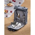 Набор для пикника Picnivo на 4 персоны (темно-серый меланж)