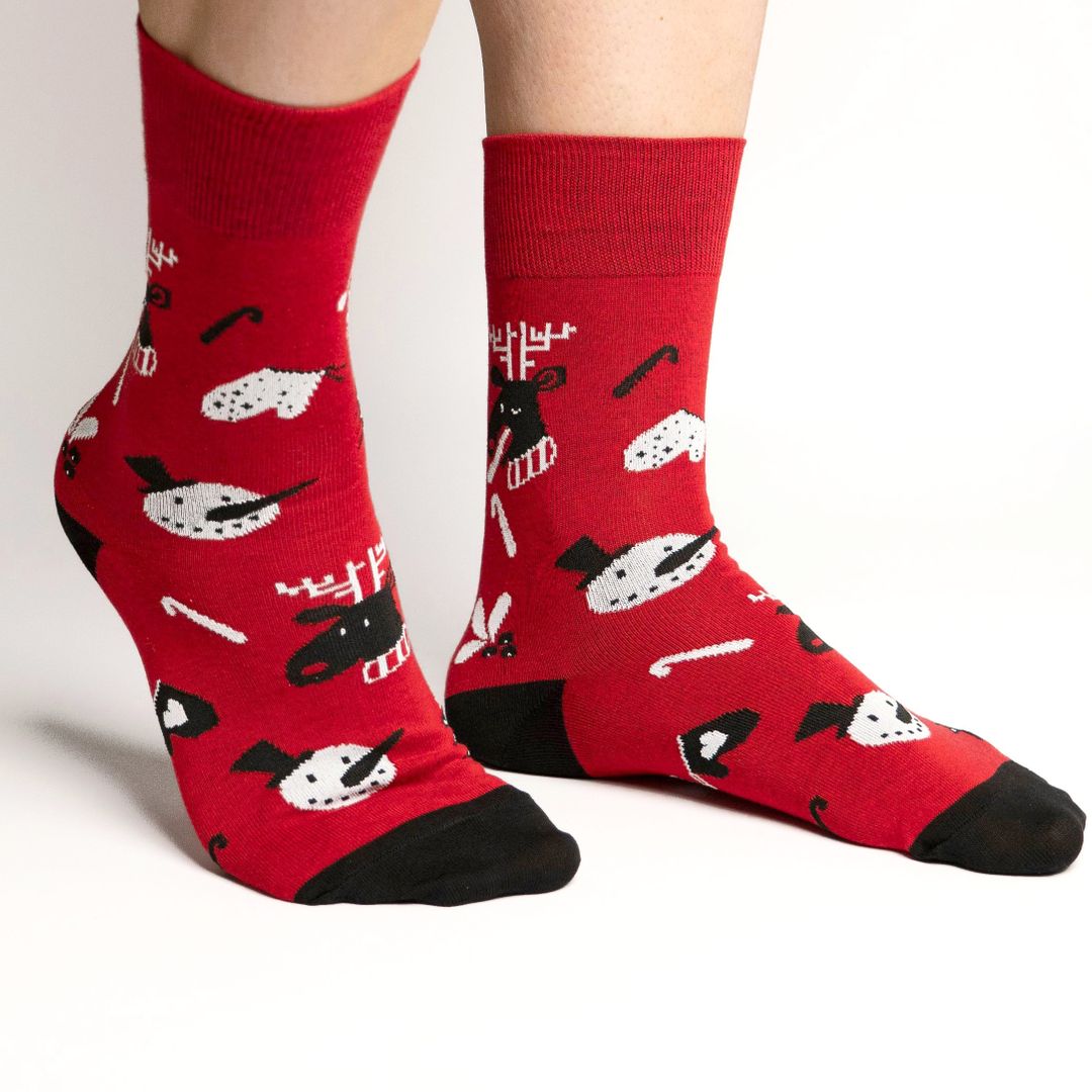 Носки Если что, там олень язык показывает