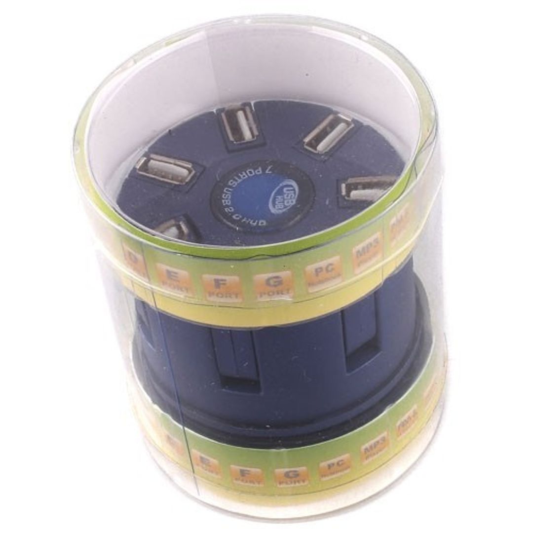 Круглый USB Хаб 7 портов Синий Круглый USB Хаб 7 портов Синий