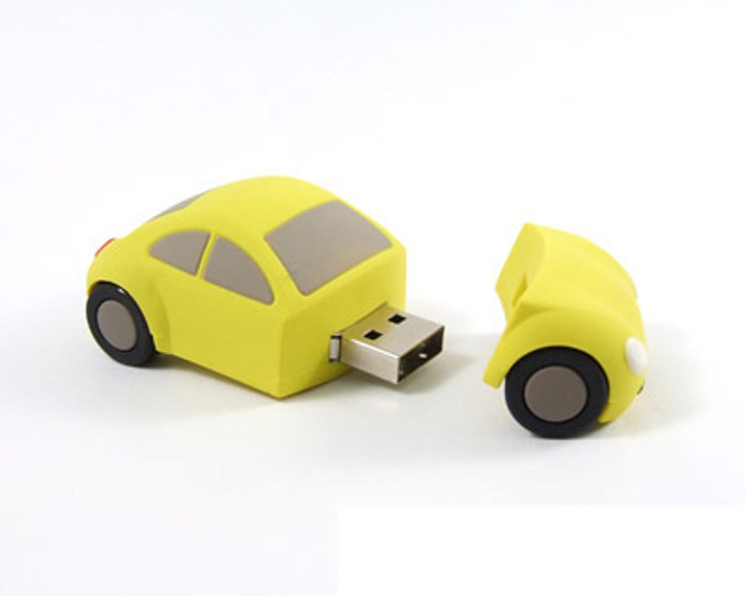 Флешка Машинка Желтая 2 Гб
