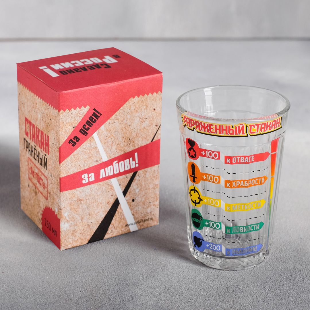 Стакан граненый Заряженный стакан купить по цене 190 руб. в интернет ...