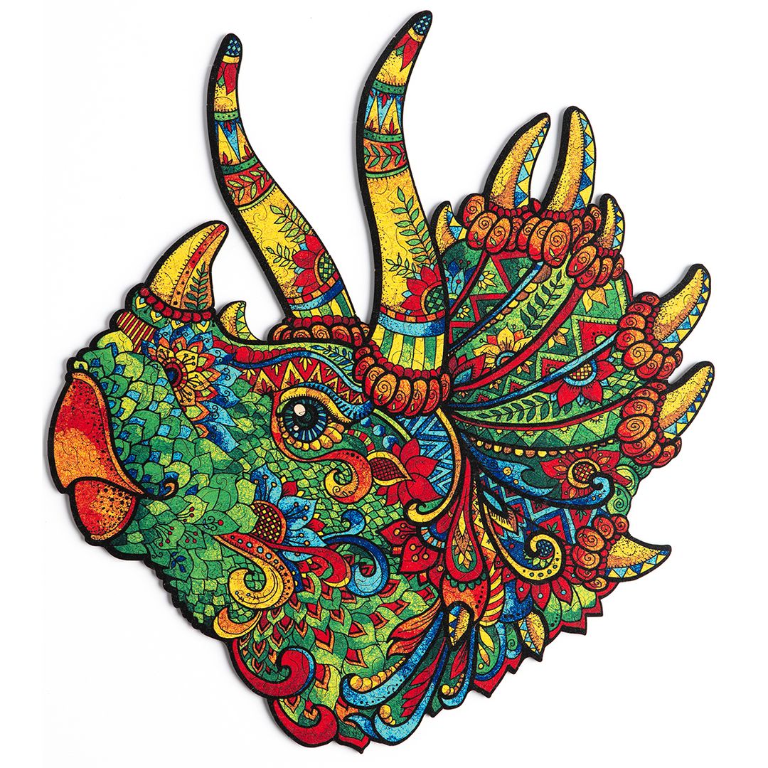 Деревянный пазл Puzzlewood Трицератопс