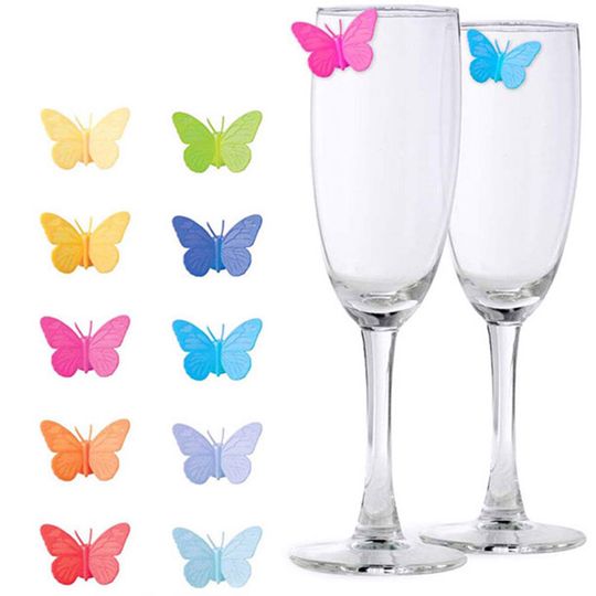                           Маркеры для стаканов Бабочки Drink Wings (10 шт)
                