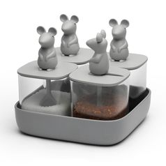 Набор банок для сыпучих продуктов Lucky Mouse Seasoning