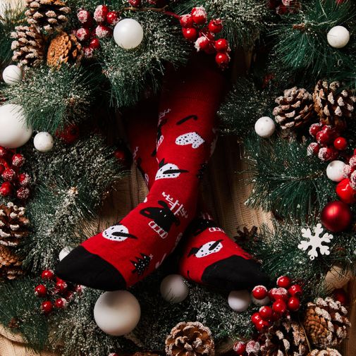 Носки Если что, там олень язык показывает