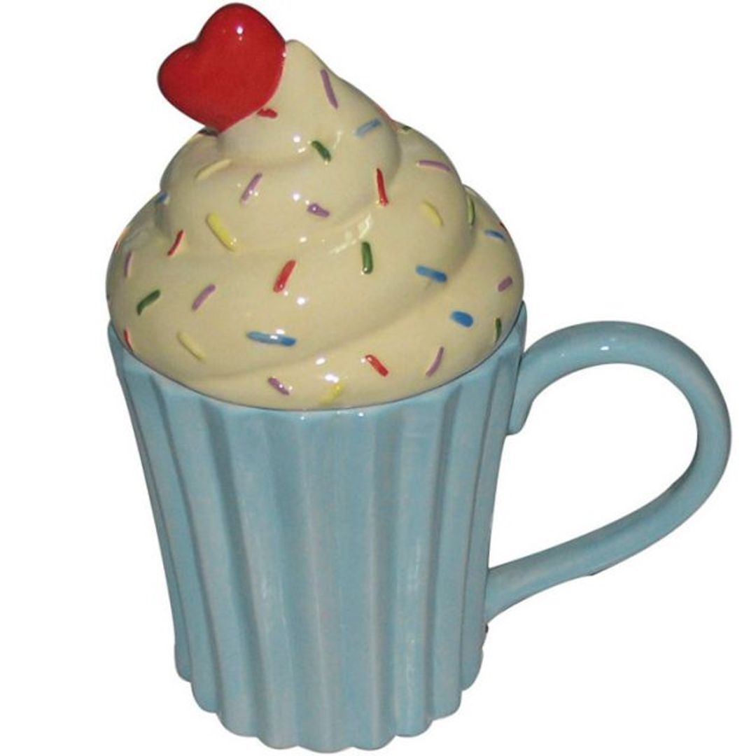 Кружка с крышкой Капкейк