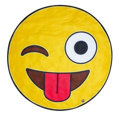 Покрывало пляжное Emoji (Подмигивающий с языком)