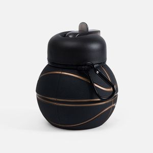 Складная бутылка для воды Basketball Flex (черный)