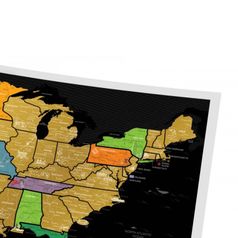 Скретч-карта США Travel Map USA Black