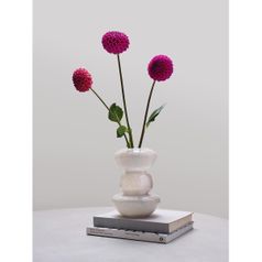 Ваза Riverstone, 25 см, жемчужно-серая