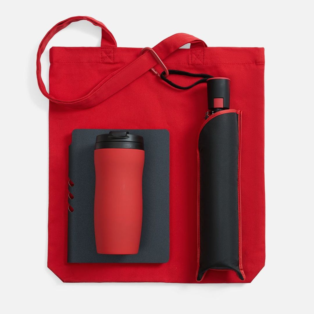 Подарочный набор Flexpen Black Walk (черный с красным)