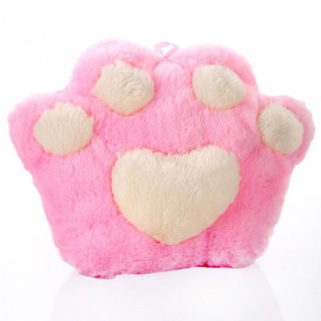 Светящаяся подушка Лапа (Розовая с белым)