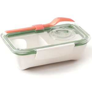 Ланч-бокс Bento Box (Белый с оливковым)