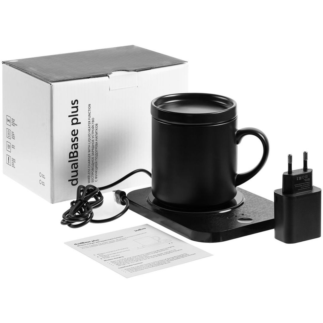 Кружка с подогревом и беспроводной зарядкой Dual Base Plus (Черная) Кружка с подогревом и беспроводной зарядкой Dual Base Plus (Черная)