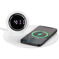 Станция беспроводной зарядки с часами и подсветкой GlobeBee