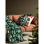 Плед из хлопка с новогодним рисунком Whitewood из коллекции New Year Essential, 130x180 см