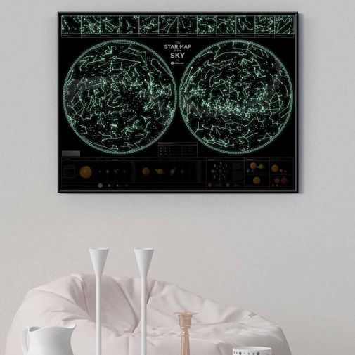 Светящаяся карта звездного неба Star Map of the Sky Светящаяся карта звездного неба Star Map of the Sky